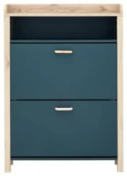 GFW Berwick Open Top Shoe Cabinet - Ocean Blue