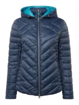 Barbour Pentle Quilted Short Hooded Jacket Blue