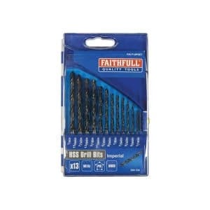 Faithfull HSS Drill Bit Set of 7 1/16-1/4 x 1/32