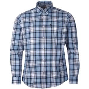 Barbour Mens Highland Check 39 Tailored Shirt Navy Large