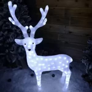 Samuel Alexander - 115cm LED Indoor Outdoor Standing Christmas Reindeer Decoration in Cool White