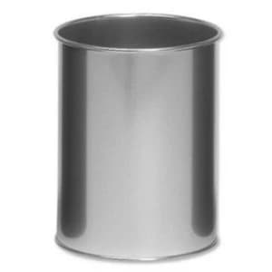 Durable 15 Litre Metal Round Waste Basket Silver