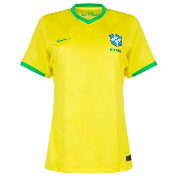Nike Brazil Home Shirt 2023 Womens International Replica Shirts 16 (XL) Yellow 37204513470