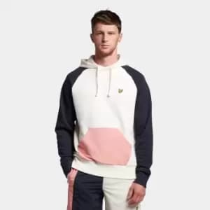 Mens Colour Block Hoodie - Off White - XS