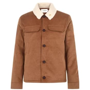 Farah Kingsland Sherpa Cord Jacket - Canvas 213