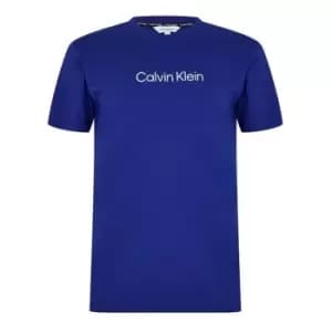 Calvin Klein Crew Neck Logo Tee - Blue