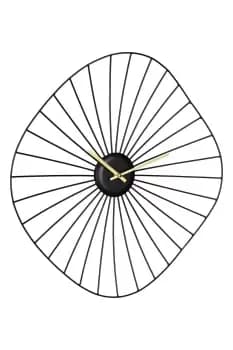 Matsumoto Organic-Shaped Black Steel Skeleton Wall Clock