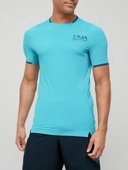 Urban Armor Gear Training HG Iso-Chill Perforated T-Shirt - Blue Size L, Men