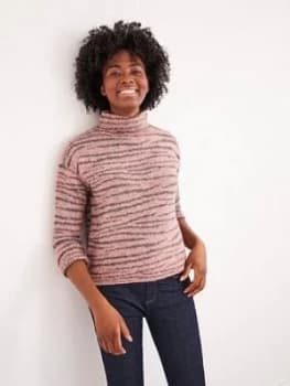 White Stuff Animal Stripe Jumper - Pink