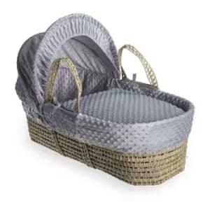 Clair de Lune Dimple Palm Moses Basket - Grey
