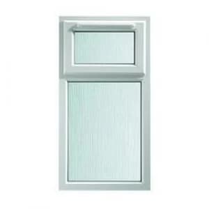 Wickes Upvc Casement Window White 610 x 1010mm Top Hung Obscure Glass