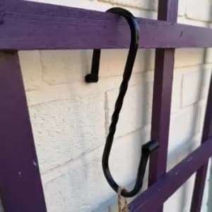 15cm Black Metal Twisted Design S Hook for Garden Wild Bird Feeders and Boxes - Tom Chambers