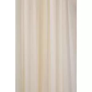 Plain Ivory Textile Shower Curtain - Croydex