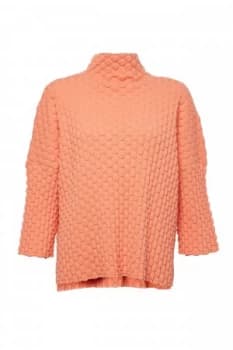 French Connection Mona Mozart Oversized Knit Jumper Coral