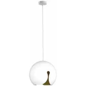 Keter Malaga Dome Pendant Ceiling Light White, 30cm, 1x E27