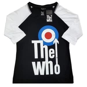 The Who - Elevated Target Ladies Large T-Shirt - Black,White