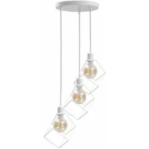 Keter Ruben Cluster Pendant Ceiling Light White, 32cm, 3x E27