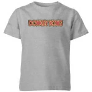 Nintendo Donkey Kong Distressed Kid's T-Shirt - Grey - 11-12 Years