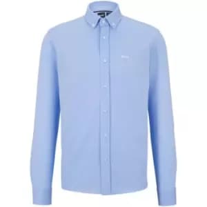 Boss Joe Regular Fit Stretch Cotton Twill Shirt - Blue