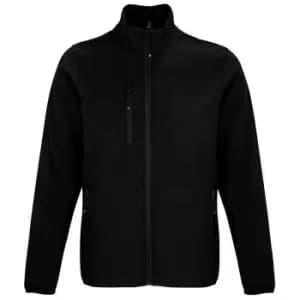 SOLS Mens Falcon Recycled Soft Shell Jacket (3XL) (Black)