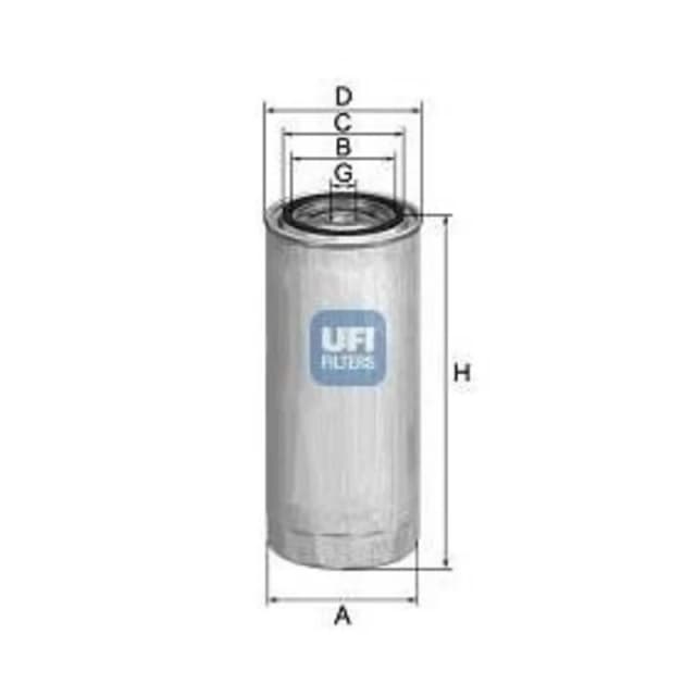 UFI 24.141.00 Fuel Filter Spin-on Filter Fuel filter (9)