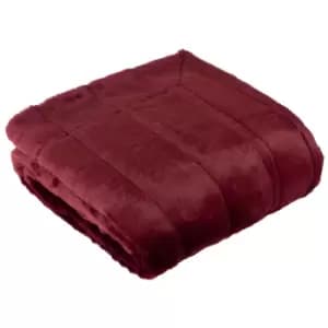 Empress Faux Fur Throw Ruby, Ruby / 140 x 200cm