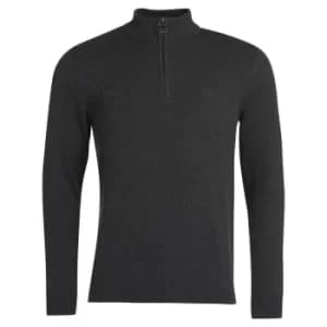 Barbour Mens Avoch Half Zip Black Medium