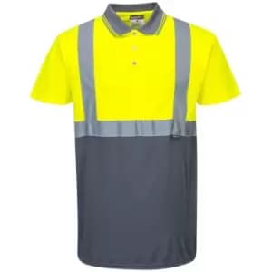 Portwest S479YGYXL - sz XL Two-Tone Polo - Yellow/Grey - Yellow/Grey