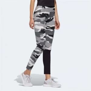 adidas Womens Climalite Fc Printed Leggings - Black/White