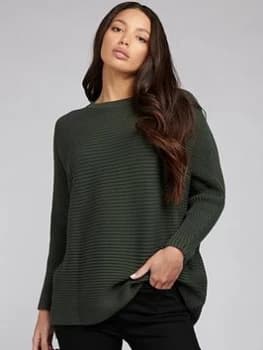 Barbour International Galvez Rib Knit Jumper - Green, Size 10, Women
