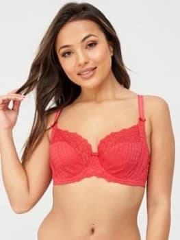 Panache Envy Full Cup Bra - Red, Size 28Ff, Women