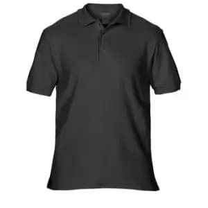 Gildan Mens Premium Cotton Sport Double Pique Polo Shirt (2XL) (Black)