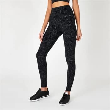 Jack Wills Active Super High Waisted Sports Leggings - Black Print