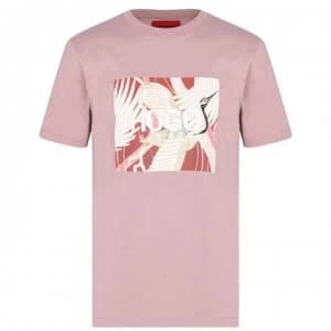Hugo Boss Japanese Crane T-Shirt Pastel Brown Size L Men