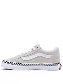 Vans Old Skool Younger Trainer, Beige, Size 10 Younger