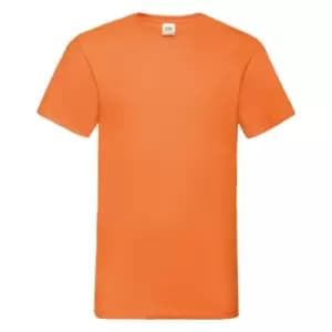 Fruit Of The Loom Mens Valueweight V-Neck, Short Sleeve T-Shirt (2XL) (Orange)