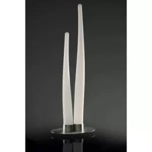 Estalacta Table Lamp 2 Bulbs GU10 Indoor / Outdoor IP44, silver / opal white