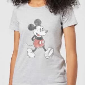 Disney Mickey Mouse Walking Womens T-Shirt - Grey - 3XL