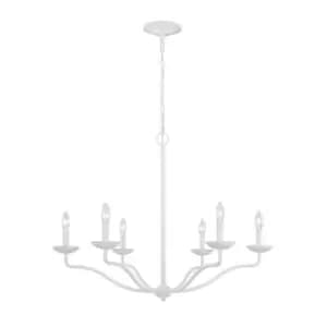 Feiss Annie Multi Arm Chandelier Plaster White