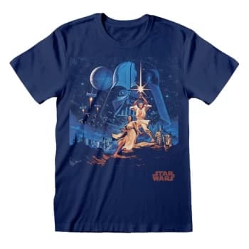 Star Wars - New Hope Vintage Poster Unisex Small T-Shirt - Black