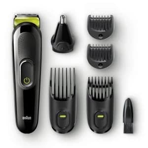 Braun BRAMGK3021 6-in-1 All-in-One Hair Trimmer - Black / Volt Green