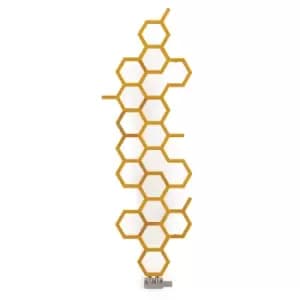 Terma Hex Matt Mustard Vertical Designer Radiator, (W)573mm X (H)1700mm