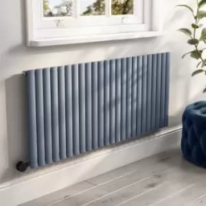 Anthracite Electric Horizontal Designer Radiator 2kW with WiFi Thermostat - H600xW1416mm - IPX4 Bathroom Safe