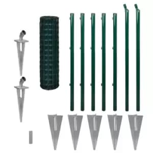 Vidaxl Euro Fence Steel 10X1.0 M Green