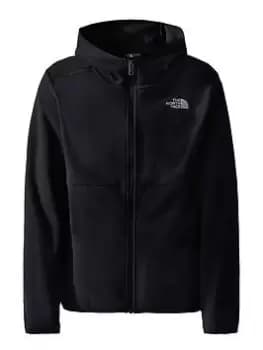 The North Face Teen Glacier Full Zip Fleece Hooded Jacket - Black, Size Xs=6 Years