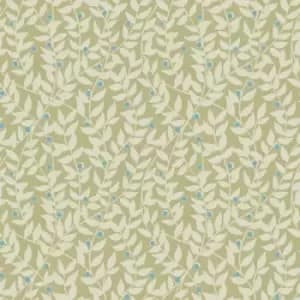 Gold Ola Green Organic Mica Effect Smooth Wallpaper