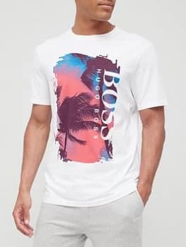 Hugo Boss TSummary Logo Photo T-Shirt White Size 2XL Men
