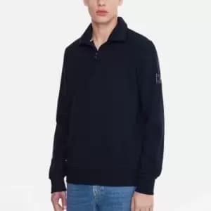 Tommy Hilfiger Mens Recycled Cotton Zip Mock - Desert Sky - L