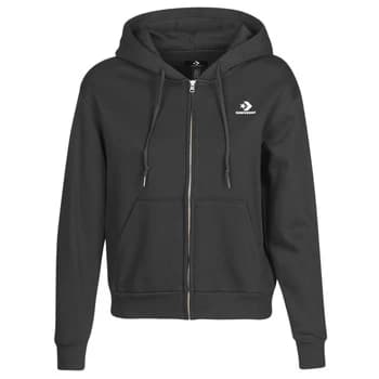 Converse CONVERSE WOMENS FOUNDATION FULL ZIP HOODIE womens Sweatshirt in Black - Sizes S,M,L,XL,XS