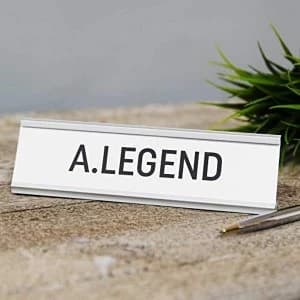 A. Legend Desk Plaque